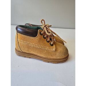 Dyna Kids Suede Work Boots Sz 3 1/2D